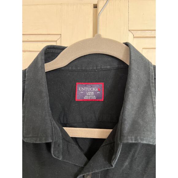 UnTuckit mens size large black long sleeve shirt - Picture 2 of 3